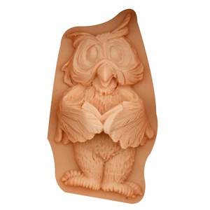 Moule à fondant hibou en silicone pour décoration de gâteaux avec textures de plumes