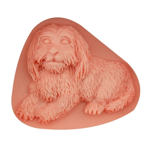 3D-Silikonform für langhaarige Hunde zur Tortendekoration und DIY-Seifenherstellung