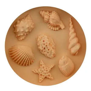 Starfish and seashell silicone fondant mold for DIY ocean themed cake decorating