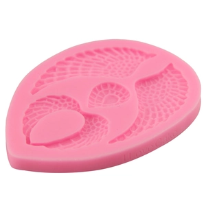 Stampo in silicone rosa con ali d'angelo e incisione I Love Cake per decorazioni