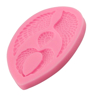 Stampo in silicone rosa ali d'angelo per decorazione torte e strumenti per dolci