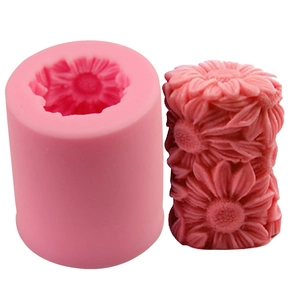 Sunflower Bouquet Silicone Mold For DIY Handmade Soap Candle Cake Decorating 3D Relief Food Grade Heat Resistant Fondant Mold