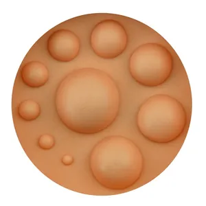 Silicone practice skin pad with half-sphere texture for permanent makeup training