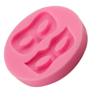 Stampo in silicone rosa per fondente a forma di maschera e decorazione di torte