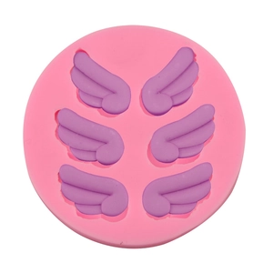 Angel Wings Silicone Fondant Mold For Chocolate Cake Decorating Baking Tool Pink Flexible Resin Clay Craft Sugarcraft Mold