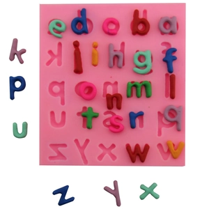 Silicone Lowercase Letter Mold DIY Chocolate Fondant Cake Decorating Tool For Baking Kitchen Mold Accessories