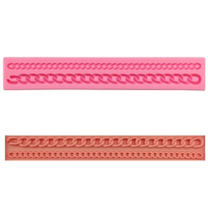 Silicone Chain Texture Fondant Cake Mold DIY Baking Tool For Chocolate Mousse Bread Decoration Bag Rope Design Kitchen Tool