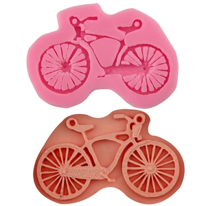 Bicycle Silicone Cake Mold DIY Baking Decorating Tool Fondant Chocolate Clay Mold Flexible Heat Resistant Baking Accessory