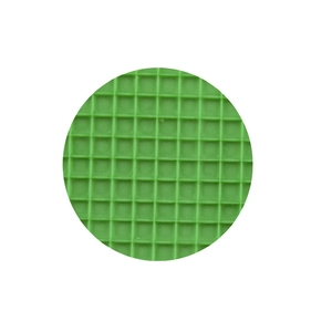 Green square grid silicone cake mold for baking with 320 small waffle pattern cells