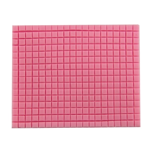Pink silicone 320-grid square mold for chocolate, candy and baking decoration
