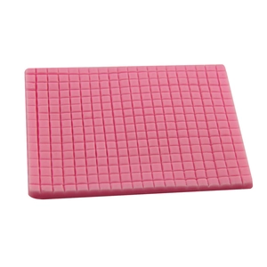 Pink silicone mold featuring 320 square mini grids for DIY chocolate and baking tool