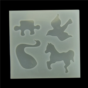 DIY Animal Puzzle Silicone Mold For Crystal Epoxy Resin Jewelry Making Cake Decoration Swallow Horse Shape Kitchen Baking
