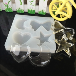 DIY Silicone Resin Mold Moon Star Bow Heart Shape For Jewelry Making Phone Case Sticker Mirror Surface Casting Craft Mold