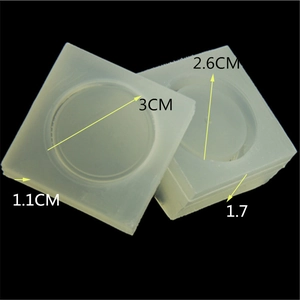 DIY Silikonform für runde Aufbewahrungsbox mit Maßen von 3 cm und 2,6 cm Durchmesser