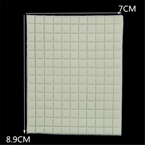 White silicone fondant mold with woven grid texture for DIY cake decorating 8.9x7cm