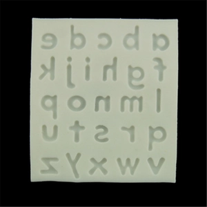 Silicone lowercase alphabet mold for DIY fondant cake baking and chocolate making