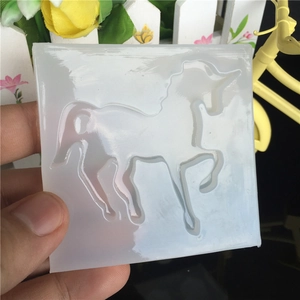 Translucent unicorn silicone mold for DIY crystal epoxy resin craft projects