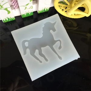 Translucent silicone unicorn mold for crystal epoxy resin DIY jewelry and craft projects