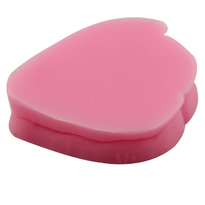 Pink silicone leaf shape fondant mold for cake decorating and DIY craft baking