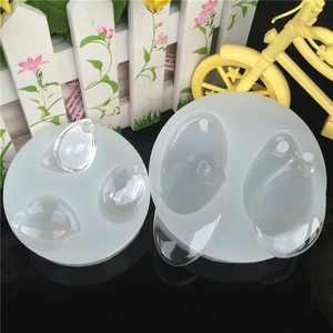 Mirror Surface DIY Silicone Mold Waterdrop Oval Resin Pendant Craft Tool For Jewelry Making Translucent Silicone Mold For Handmade Pendants