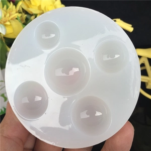 Five-hole semi-sphere silicone mold for crystal resin jewelry making and DIY crafts