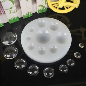 9-hole semi-sphere silicone mold for crystal resin pendants and DIY jewelry making projects