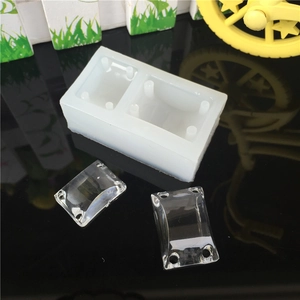 Gewölbte Facettierte Silikonform Für Epoxidharz Schmuckherstellung Rechteckige Silikon-Gussform Für Handgefertigte Armbänder