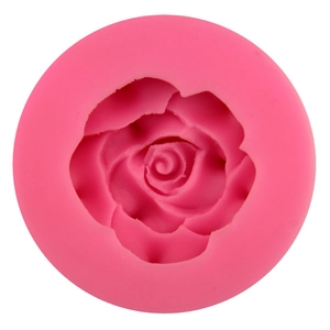 Pink 3D rose flower silicone mold for fondant and DIY cake baking tools decoration
