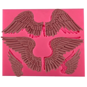 Large Angel Wings Silicone Fondant Mold DIY Baking Tool For Cake Decoration Chocolate Candy Clay Making Craft Pink