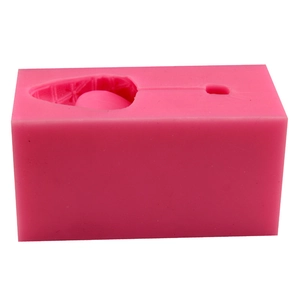 Stampo rettangolare in silicone rosa per fondente e dolci a forma di tacco alto