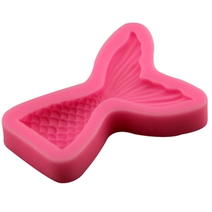 Stampo in silicone a coda di sirena per torte con texture dettagliata a scaglie
