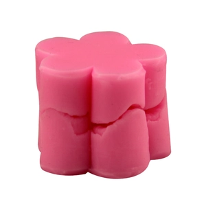 Pink silicone mold for 3D plum blossom cake decoration with two floral petals