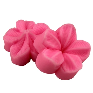 3D plum blossom silicone fondant molds for cake decorating in pink color finish