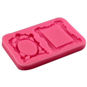 European vintage photo frame silicone cake mold for chocolate fondant and DIY baking