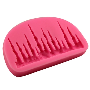 Icing icicle pattern silicone fondant mold for cake borders and pastry decorating