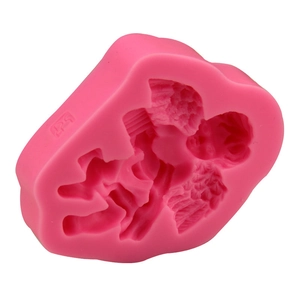 Stampo in silicone rosa con angelo cupido per fondente, cioccolato e decoro torte