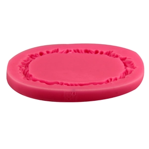 Oval rose red silicone lace mold for fondant cake decorating and chocolate crafting tools