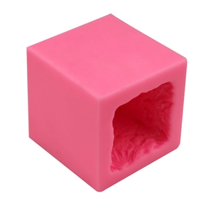 Pink 3D cube silicone mold for angel girl candle and handmade soap crafts