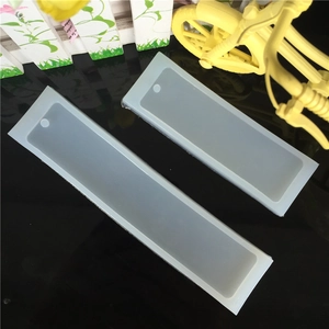 Two-piece rectangular silicone bookmark molds for DIY resin casting and flower decoration