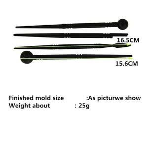 Black fondant flower modeling tool set including four double-ended pens for cake sculpting
