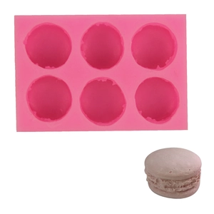 6 Mulden 3D Macaron Silikonform Für DIY Backen Schokolade Kuchen Dekorieren Seife Ton Handwerk Rosa Backwerkzeug