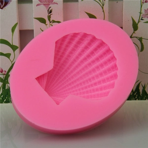 Pink seashell silicone mold for DIY ocean theme chocolate fondant and resin crafts