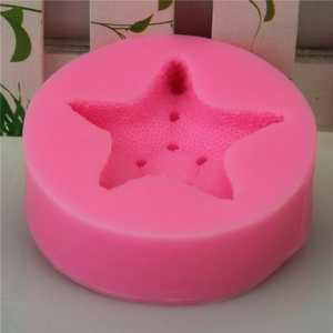 Pink starfish silicone mold for fondant chocolate and resin DIY crafting projects