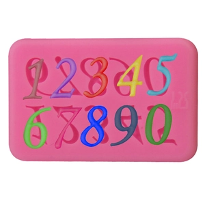 High Quality 0-9 Arabic Numbers Silicone Cake Mold For Fondant Chocolate DIY Baking Decorating Mold Flexible Decor Tool