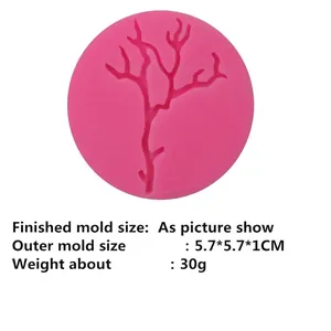 Pink silicone mold featuring dead wood branch patterns for Halloween cake decorating