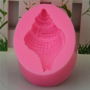 Pink oval silicone mold featuring detailed seashell and conch textures for DIY crafts