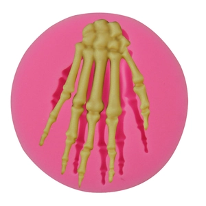 Skull hand claw silicone fondant mold for Halloween cake decorating and baking
