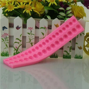 Pink silicone pearl bead mold for fondant cake borders and decorative DIY baking