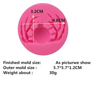 Pink silicone mold for DIY crab-shaped fondant cakes and spooky Halloween treats