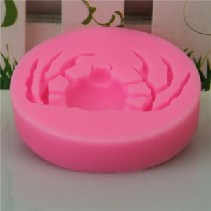 Moule en silicone rose en forme de crabe pour gâteaux fondants et savons artisanaux
